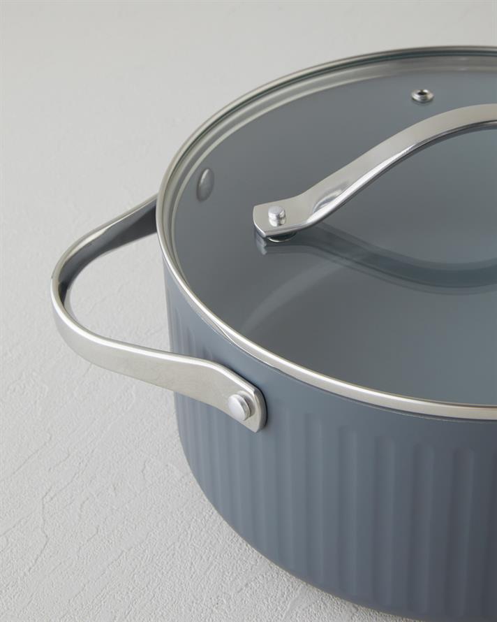Berlin CeraWell Derin Tencere 24 cm Gri