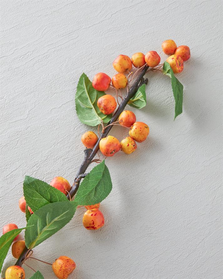 Berry Branches Tek Dal Yapay Çiçek 94 cm Turuncu