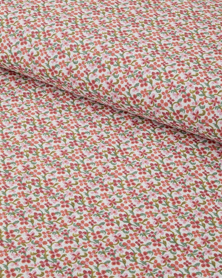 Berry Garden Baskılı Pamuklu Tek Kişilik Pike 150x220 cm Kırmızı