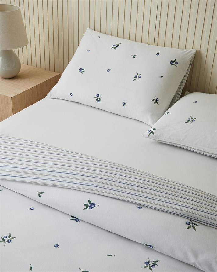 Berryscus Kolay Ütülenir Çarşaflı Çift Kişilik Nevresim Takımı 200x220 cm Mor