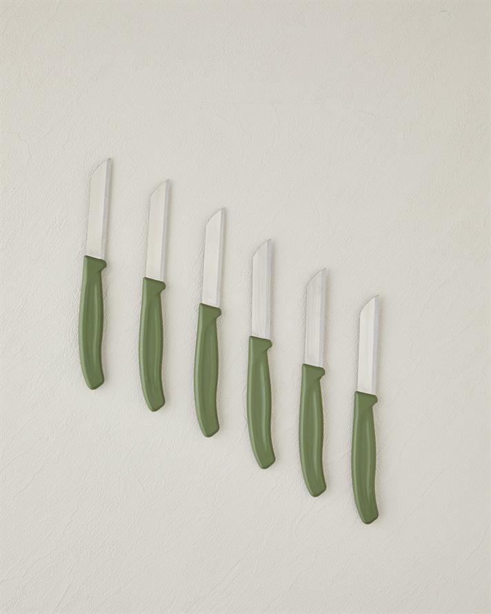 Bertrand Paslanmaz Çelik 6lı Bıçak 8 cm Yeşil