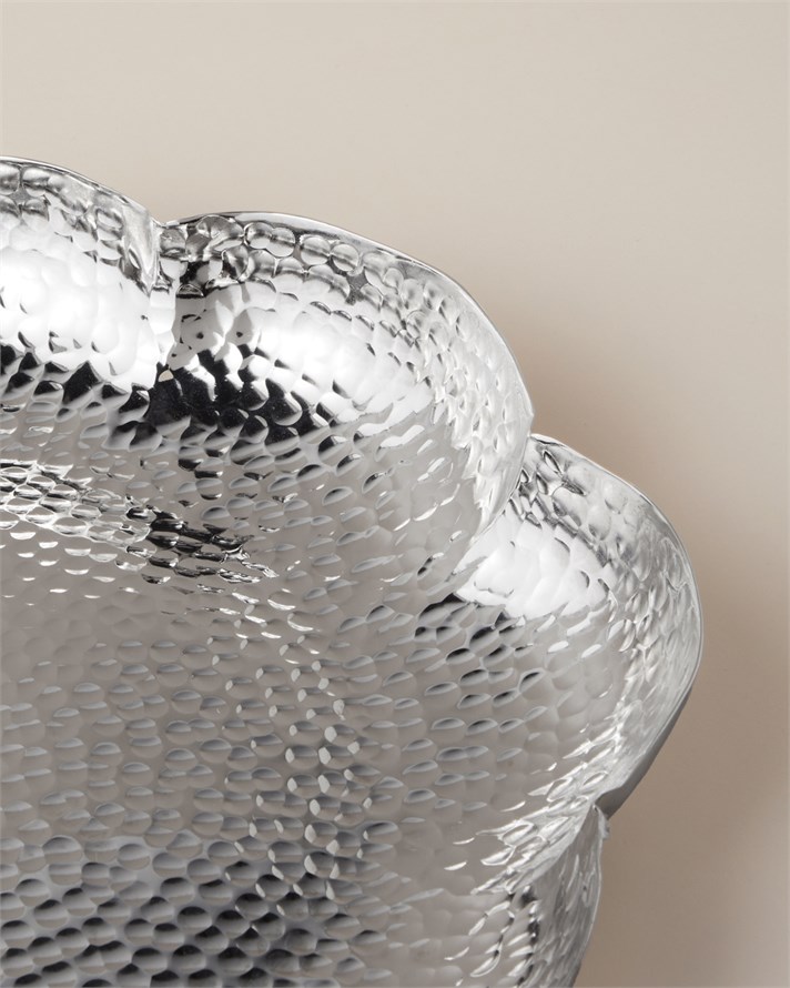Betina Metal Dekoratif Tepsi 30x5 cm Gümüş