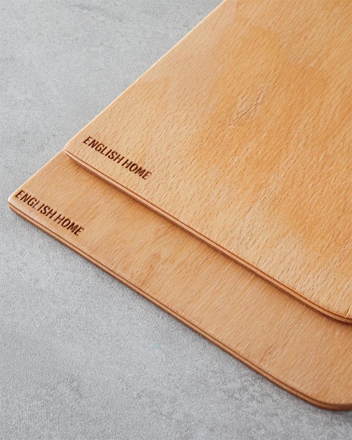 Bety Kayın 2li Kesme Tahtası 19x26 cm - 21x35 cm Natural