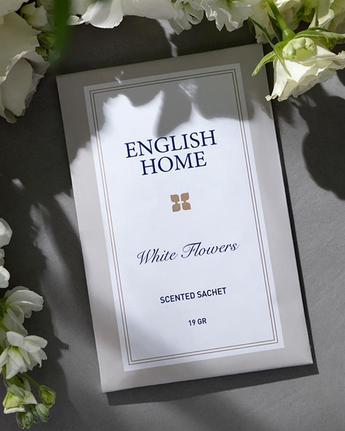 Beyaz Çiçekler Kokulu Kese