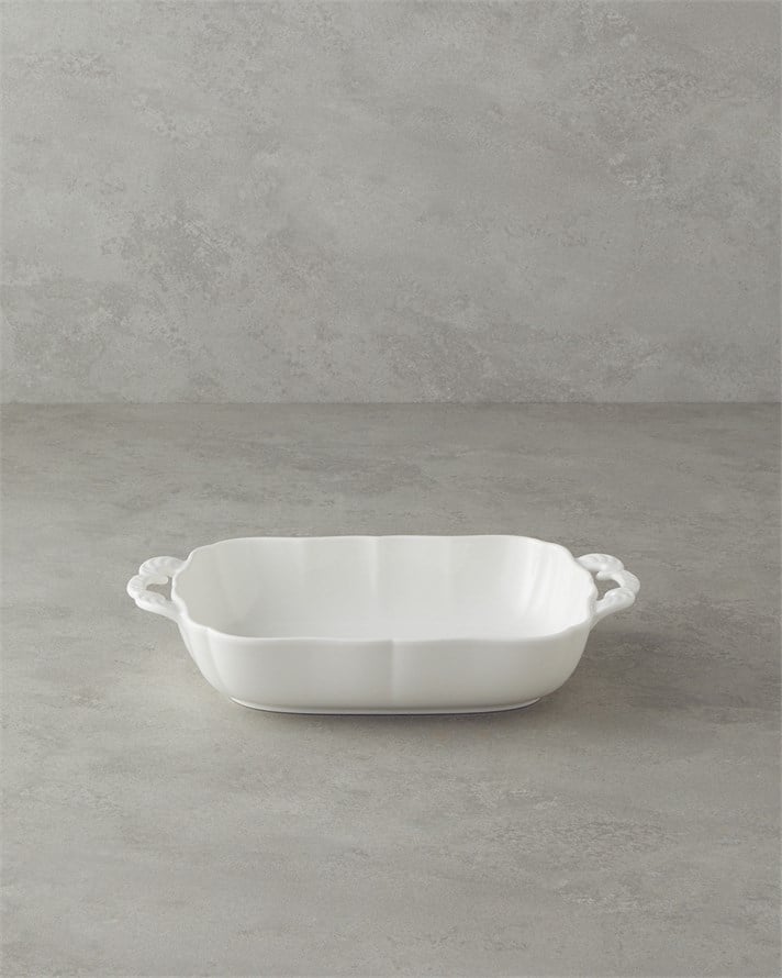 Bianca Porselen Fırın Kabı 30,5x18,5 cm Beyaz