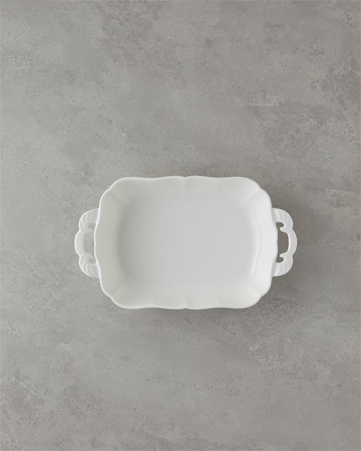 Bianca Porselen Fırın Kabı 30,5x18,5 cm Beyaz