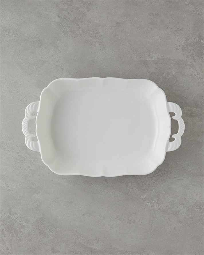Bianca Porselen Fırın Kabı 39x23 cm Beyaz