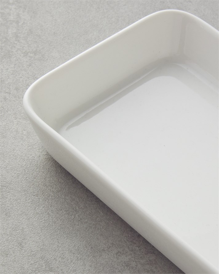 Bianca Porselen Set Fırın Kabı 34x20 cm Beyaz