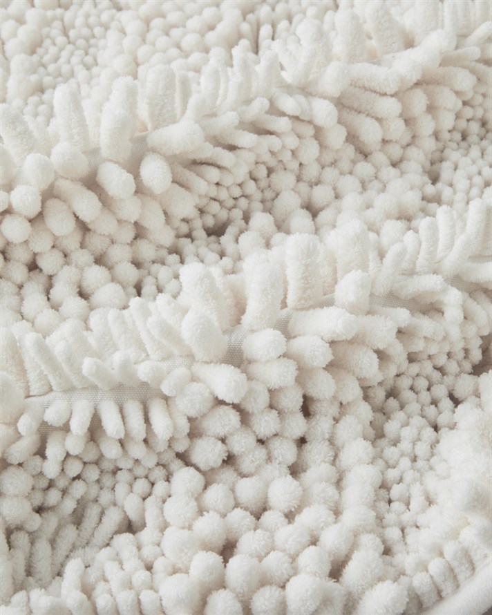 Big and Tiny Kaydırmaz Taban Banyo Paspası Seti 60x90 + 40x60 cm Beyaz