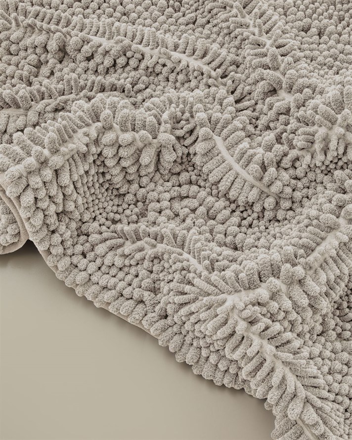 Big and Tiny Kaydırmaz Taban Banyo Paspası Seti 60x90 + 40x60 cm Bej