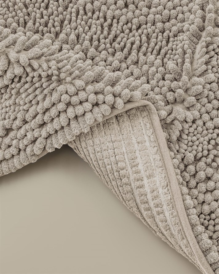 Big and Tiny Kaydırmaz Taban Banyo Paspası Seti 60x90 + 40x60 cm Bej