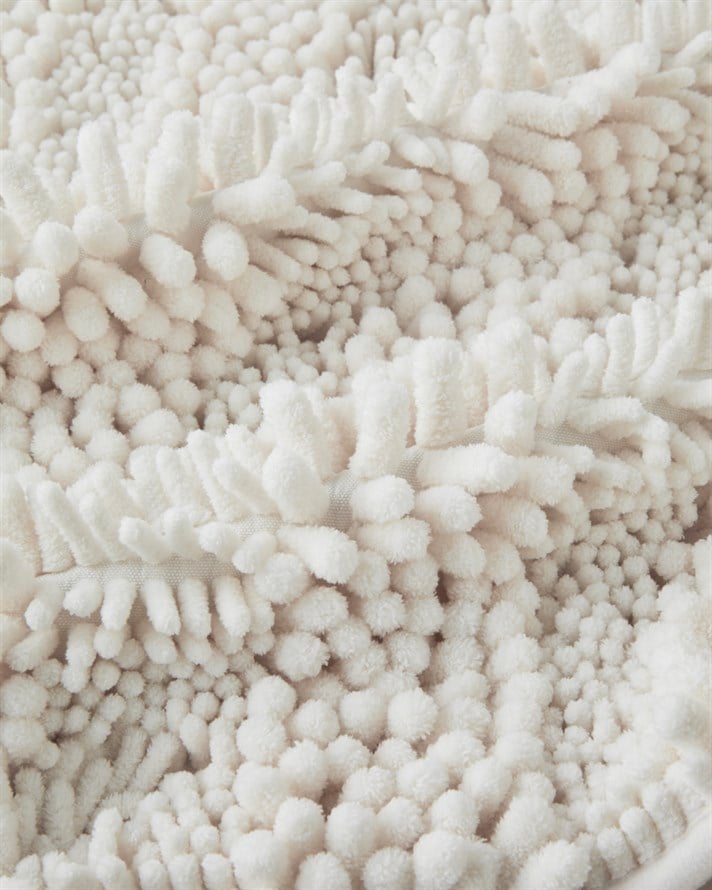 Big and Tiny Kaydırmaz Taban Banyo Paspası Seti 60x90 + 40x60 cm Beyaz