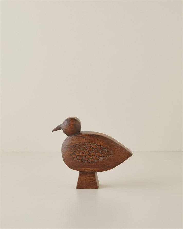 Bird Ahşap Dekoratif Obje 13 cm Kahve