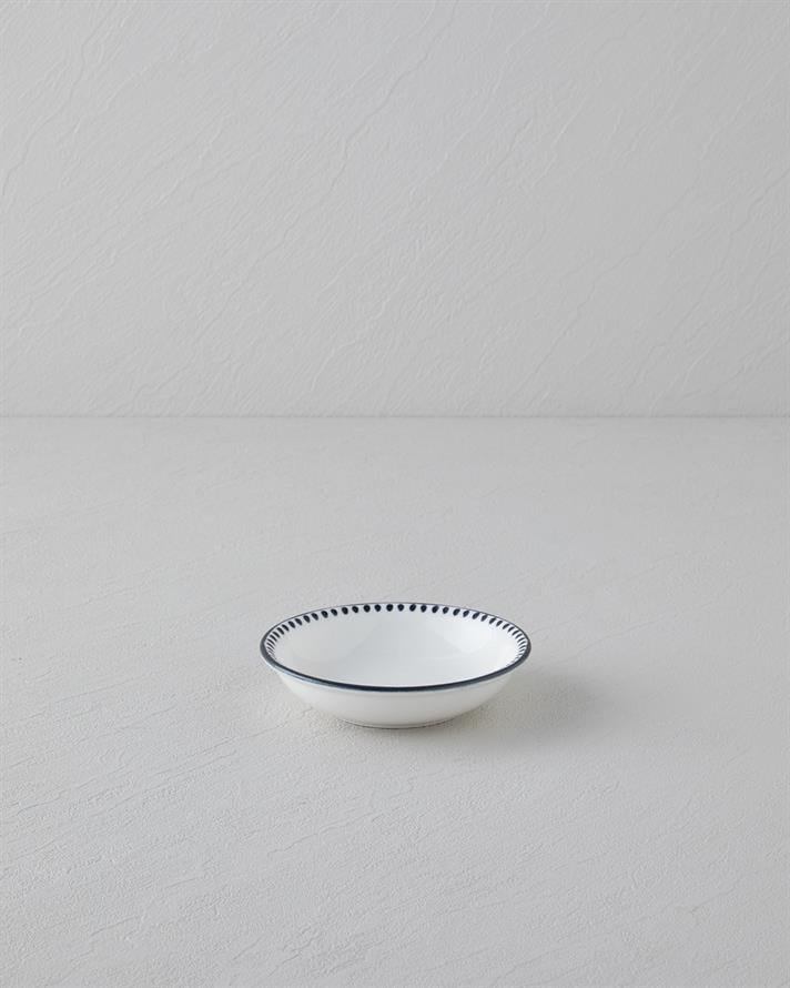 Black Dots Porselen Çerezlik 11 cm Siyah - Beyaz