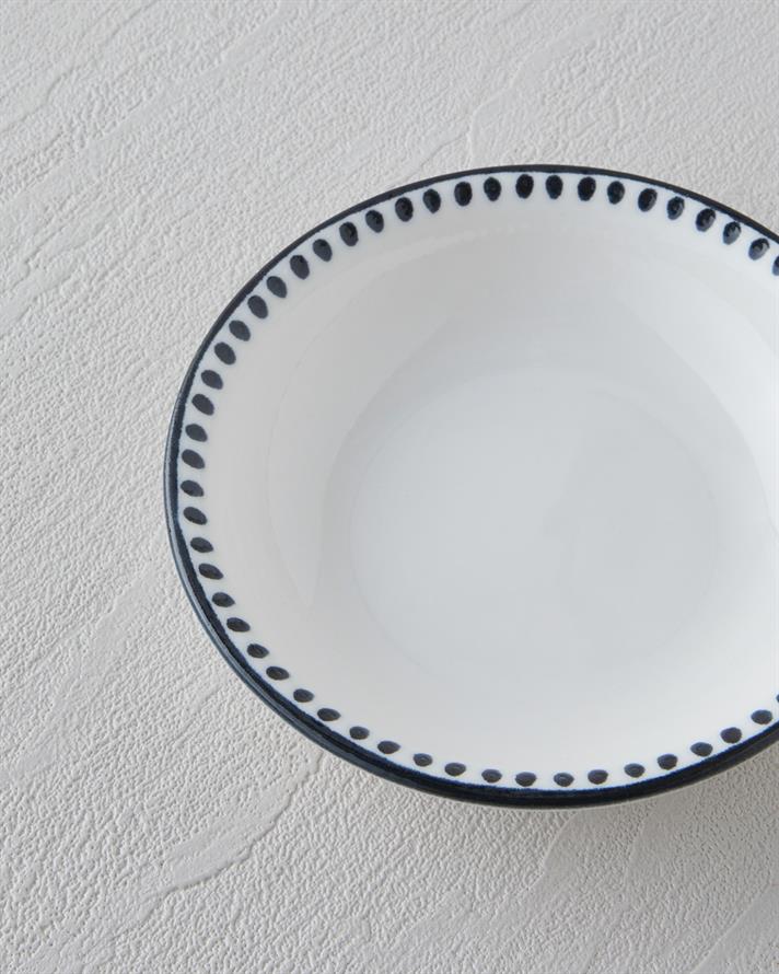 Black Dots Porselen Çerezlik 11 cm Siyah - Beyaz