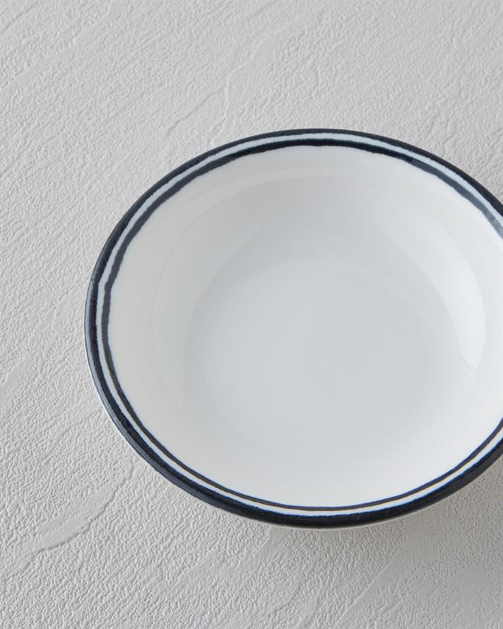Black Lines Porselen Çerezlik 11 cm Siyah - Beyaz