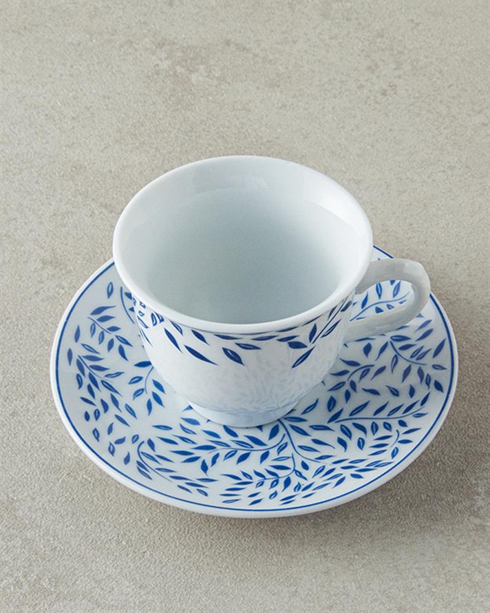 Blatt Porselen Kahve Fincan Takımı 4 Parça 2 Kişilik Lacivert