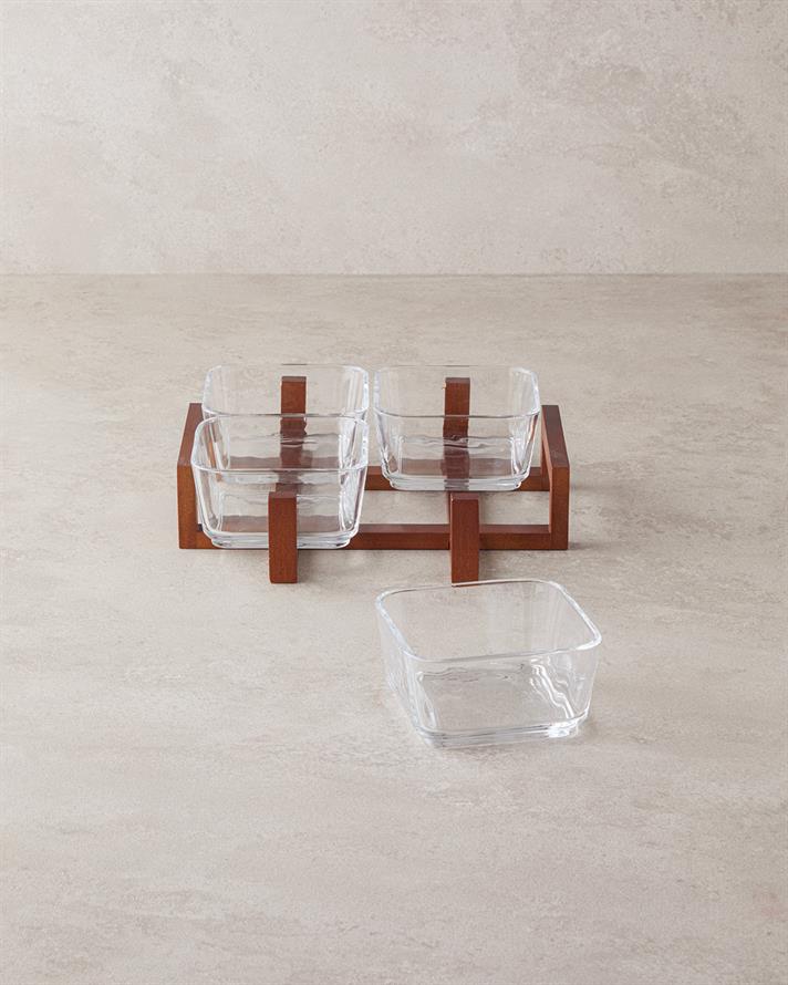 Blend Cam-Bambu 5 Parça Sunumluk 10x5 cm Şeffaf