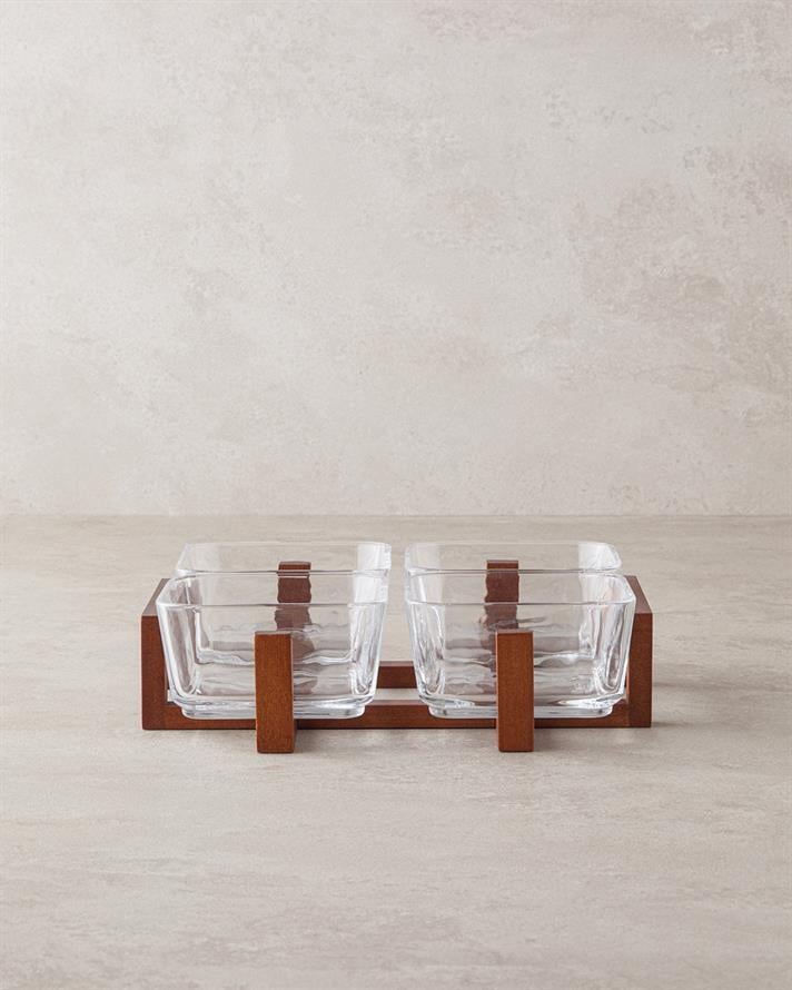 Blend Cam-Bambu 5 Parça Sunumluk 10x5 cm Şeffaf