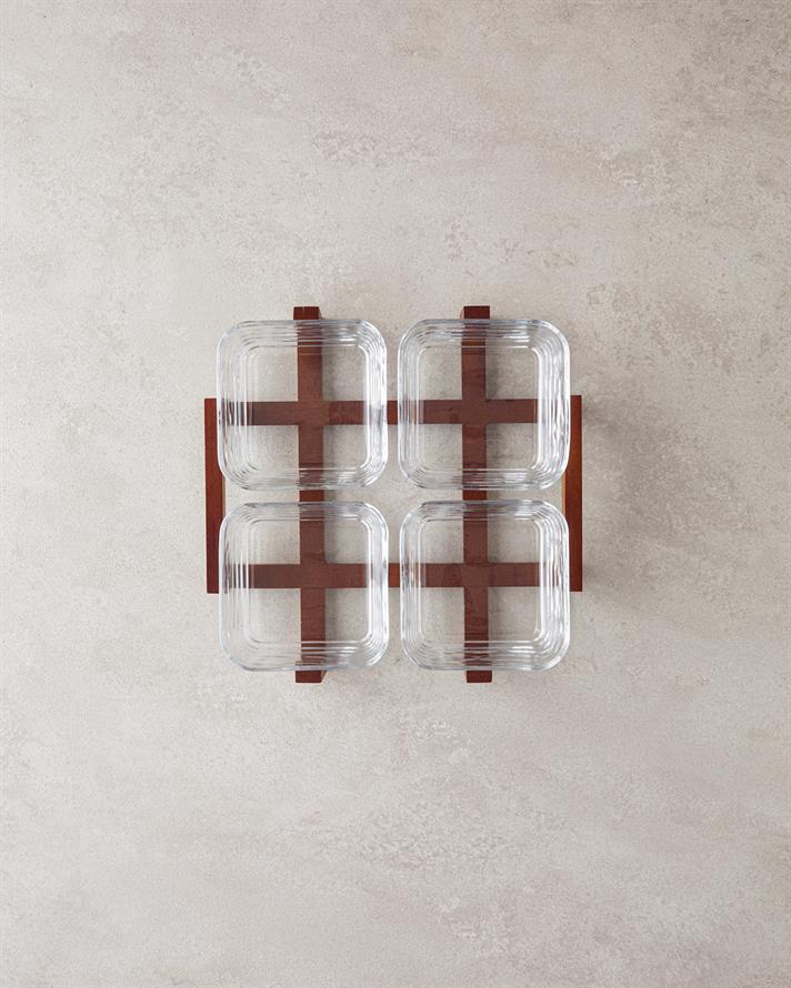 Blend Cam-Bambu 5 Parça Sunumluk 10x5 cm Şeffaf