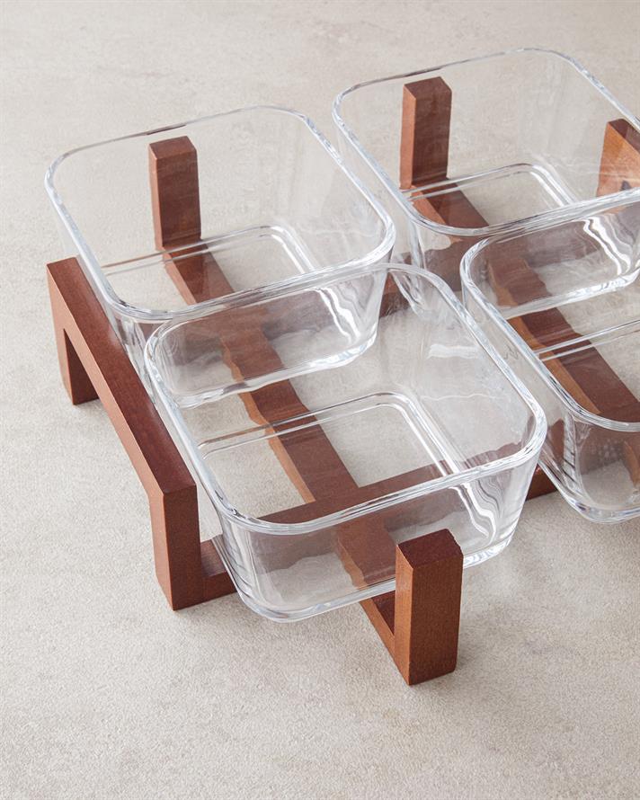 Blend Cam-Bambu 5 Parça Sunumluk 10x5 cm Şeffaf