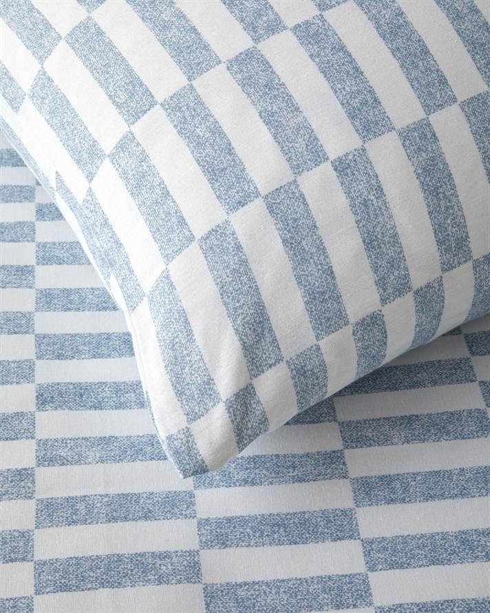 Block Dots Kolay Ütülenir Çift Kişilik Çarşaflı Nevresim Takımı 200x220 cm Mavi