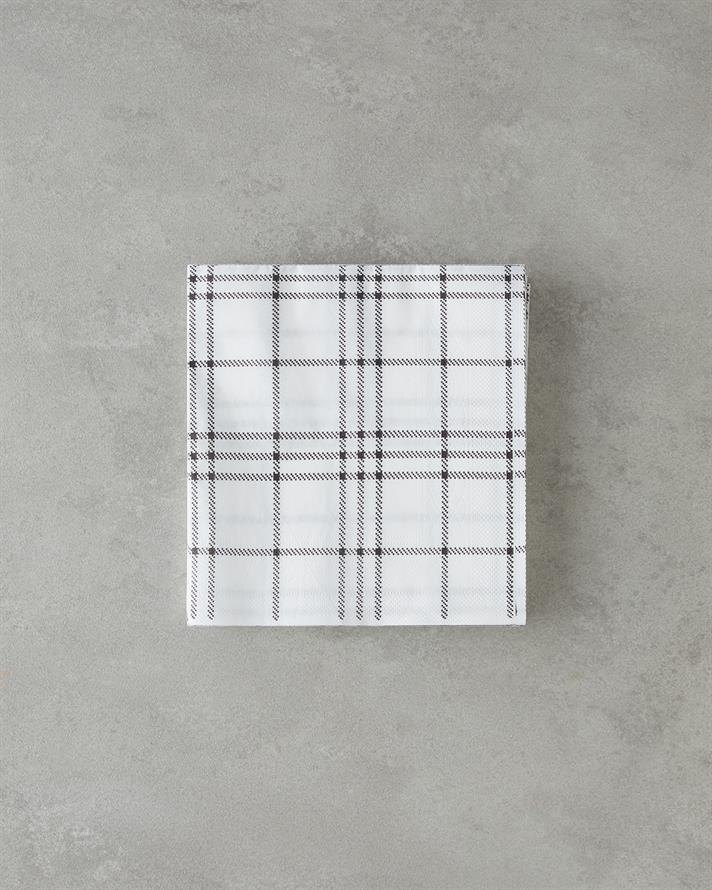Blockify 20li Kağıt Peçete 33x33 cm Siyah - Beyaz