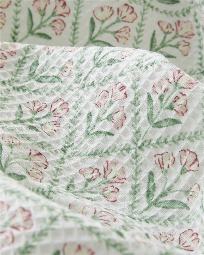 Bloom Crest Çift Kişilik Pike 200x220 cm Yeşil