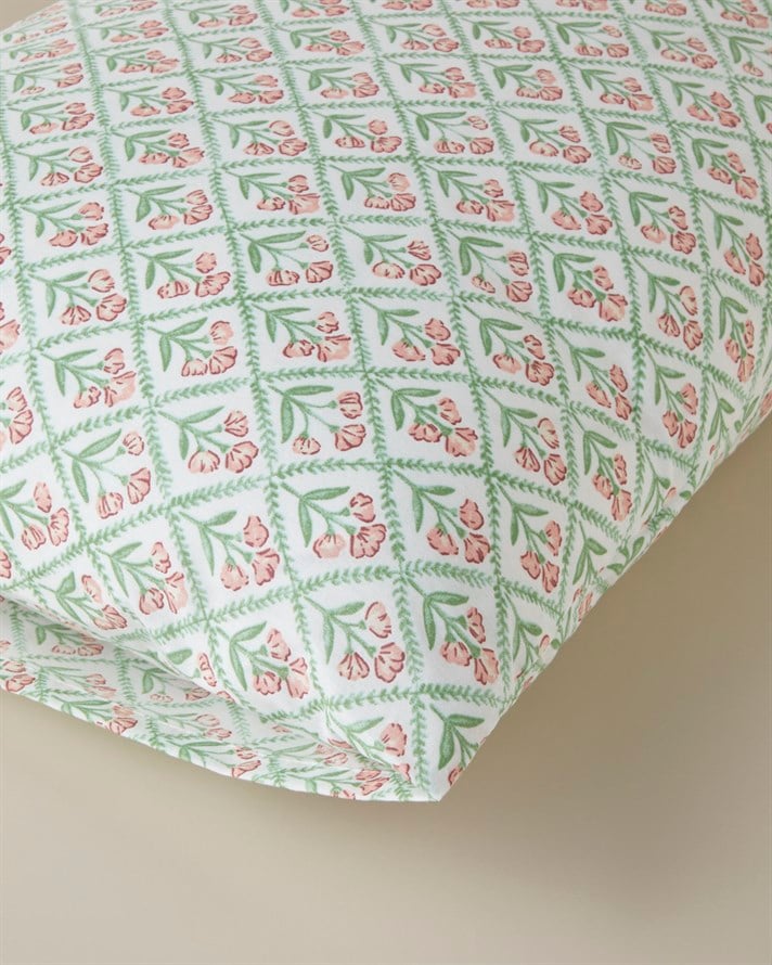 Bloom Crest Kolay Ütülenir 2li Yastık Kılıfı 50x70 cm Yeşil