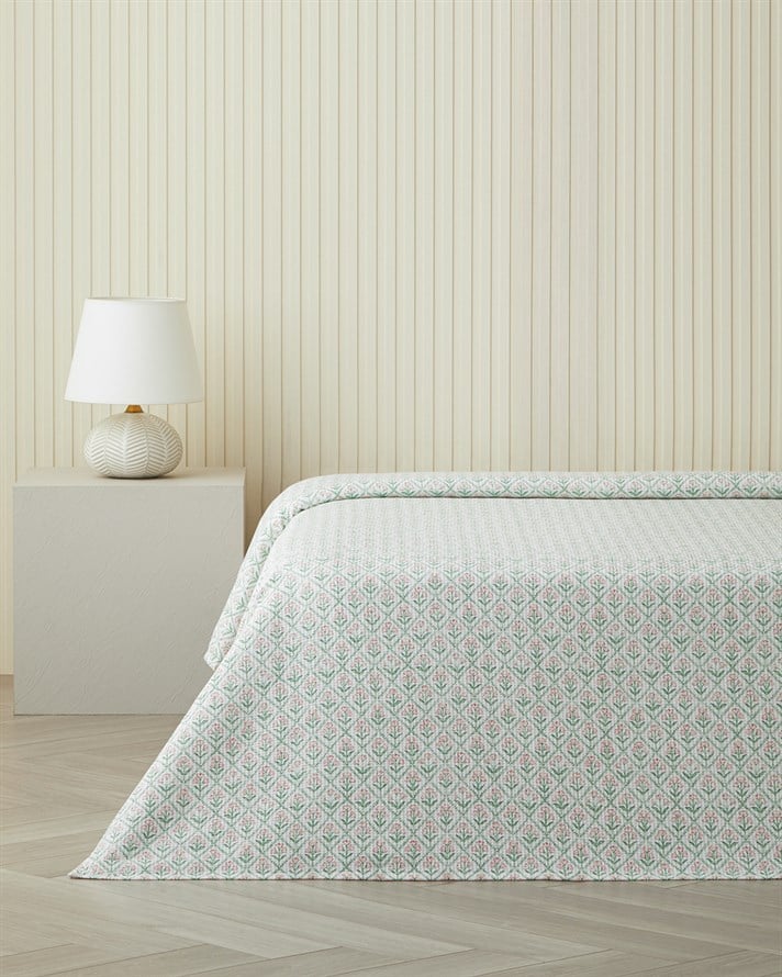 Bloom Crest Tek Kişilik Pike 150x220 cm Yeşil