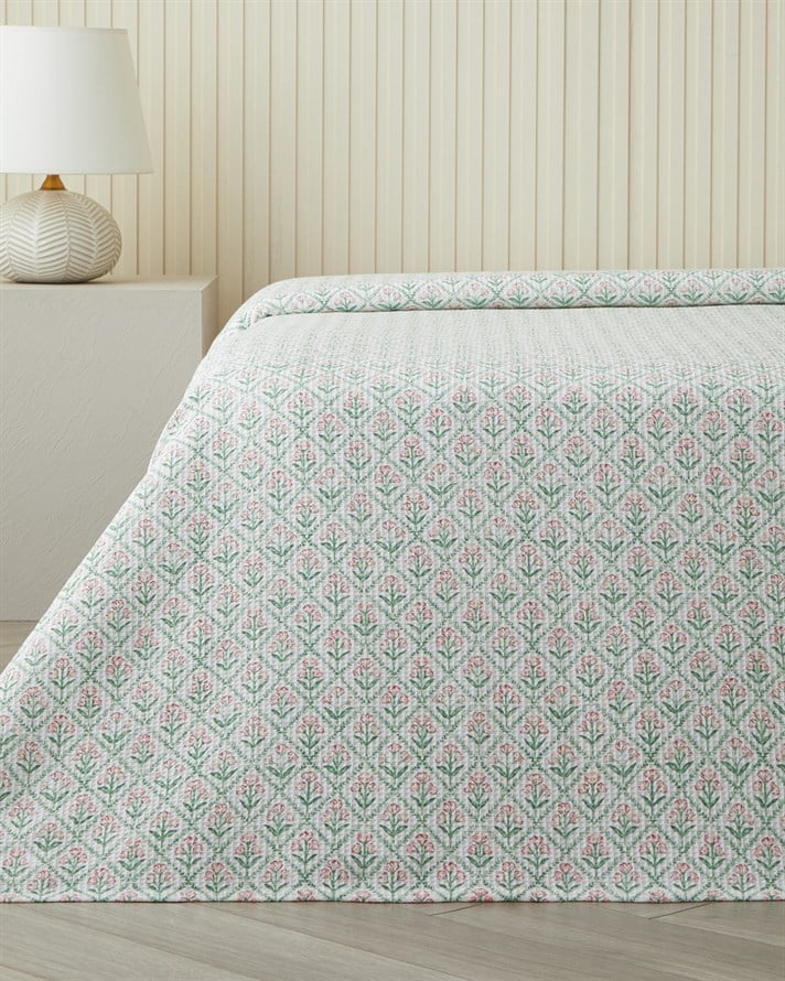 Bloom Crest Tek Kişilik Pike 150x220 cm Yeşil