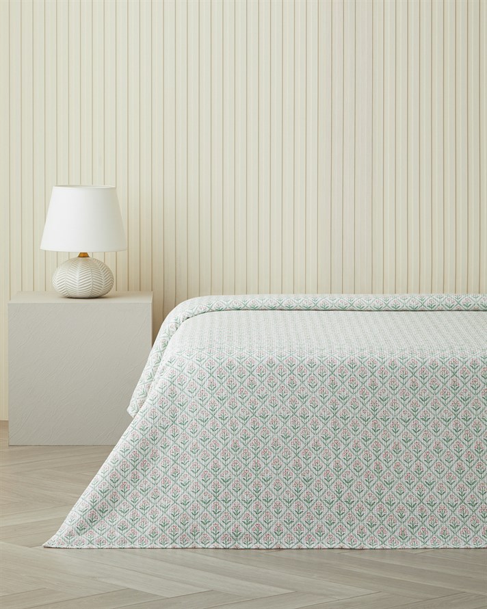 Bloom Crest Tek Kişilik Pike 150x220 cm Yeşil