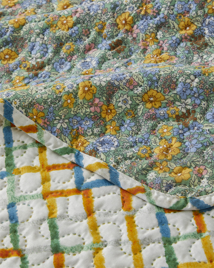 Bloom Rhombus King Size Çok Amaçlı Örtü 220x240 cm Yeşil
