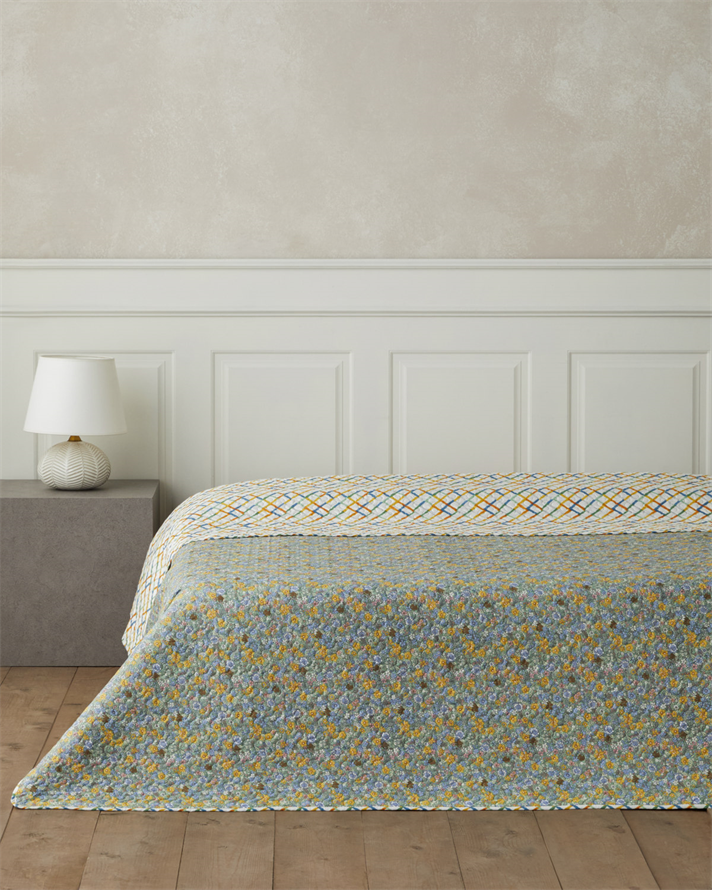 Bloom Rhombus  King Size Çok Amaçlı Örtü 220x240 cm Yeşil