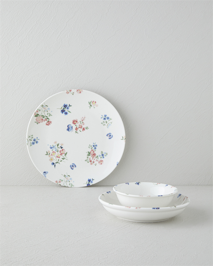 Bloomera Porselen Yemek Takımı 12 Parça 4 Kişilik Renkli