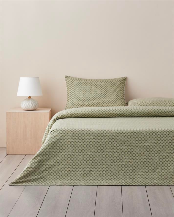 Bloomtopia Pamuk Çift Kişilik Nevresim Takımı 200x220 cm Yeşil