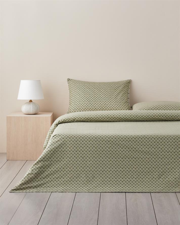 Bloomtopia Pamuk Tek Kişilik Nevresim Takımı 160x220 cm Yeşil