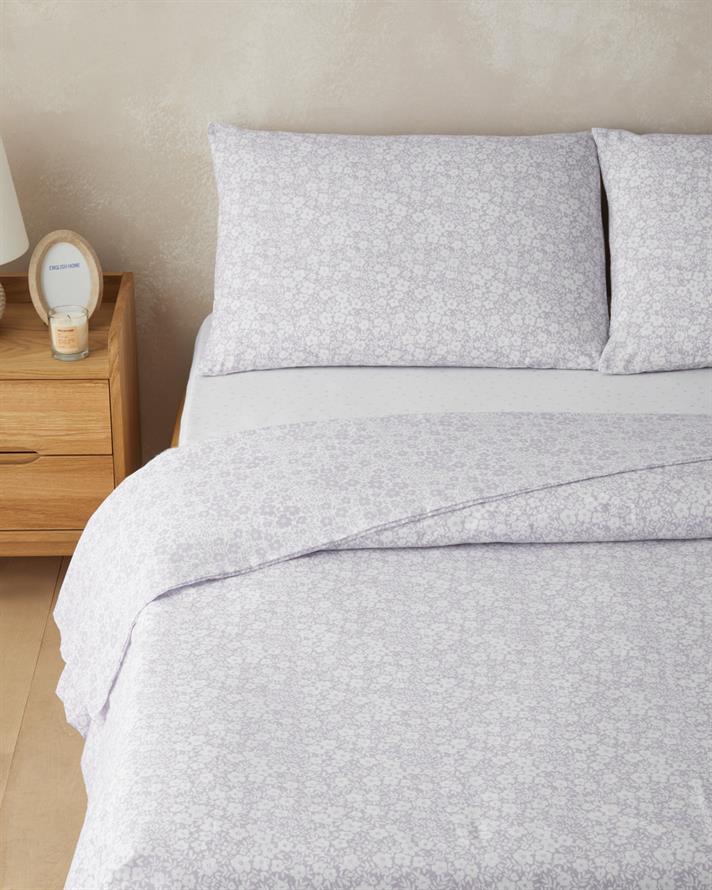 Blossira Kolay Ütülenir Çift Kişilik Nevresim Takımı 200x220 cm Lila