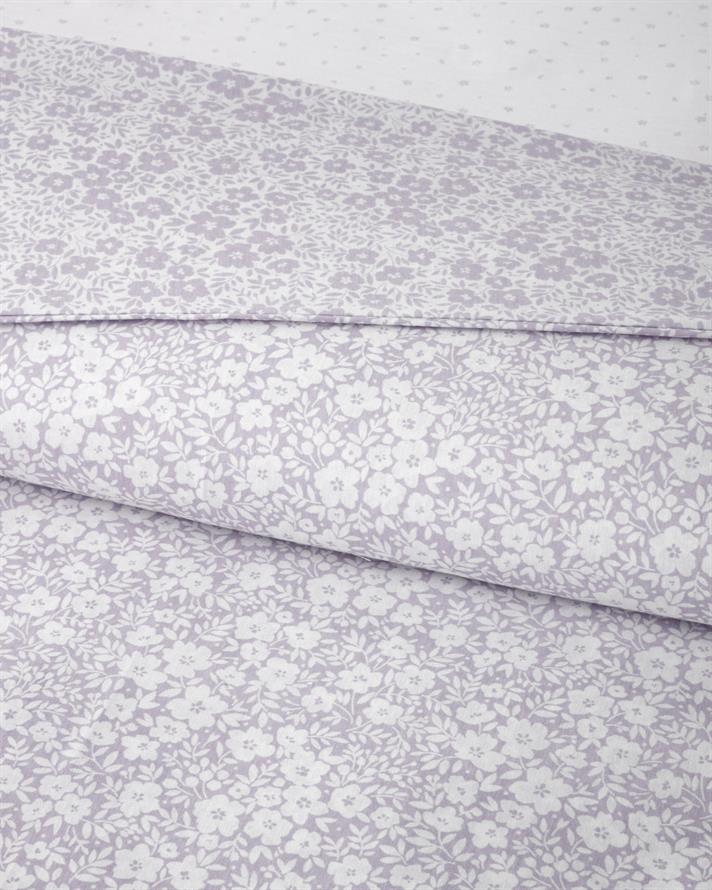 Blossira Kolay Ütülenir Tek Kişilik Çarşaflı Nevresim Takımı 160x220 cm Lila
