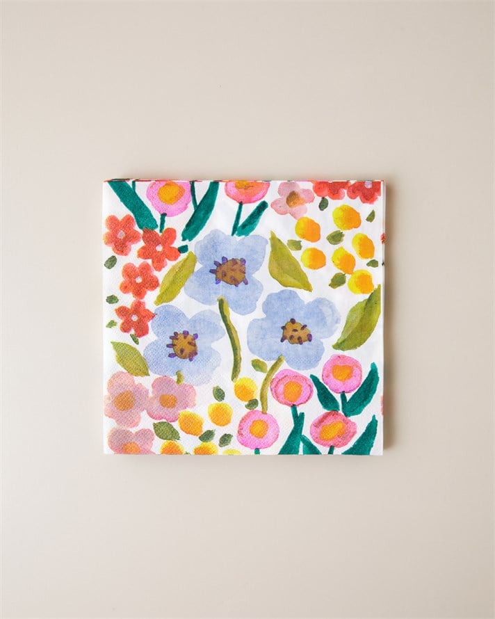Blossom Bloom Kağıt 20li Kağıt Peçete 33x33 cm Mavi - Pembe