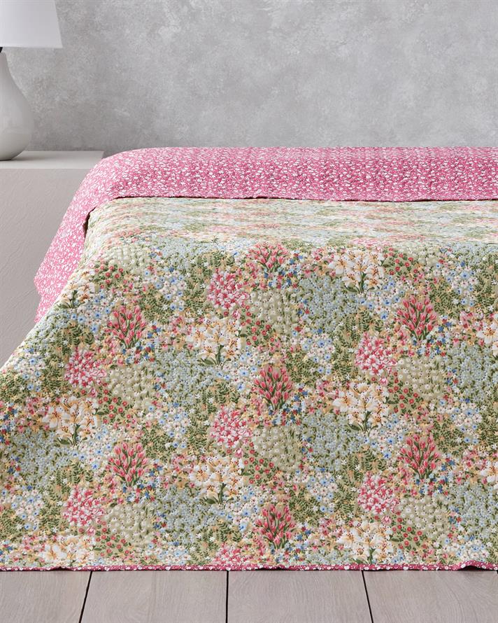 Blossom Bouquet Çift Kişilik Çok Amaçlı Örtü 200x220 cm Pembe