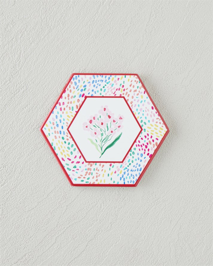 Blossom Frame Seramik Bardak Altlığı 11 cm Renkli