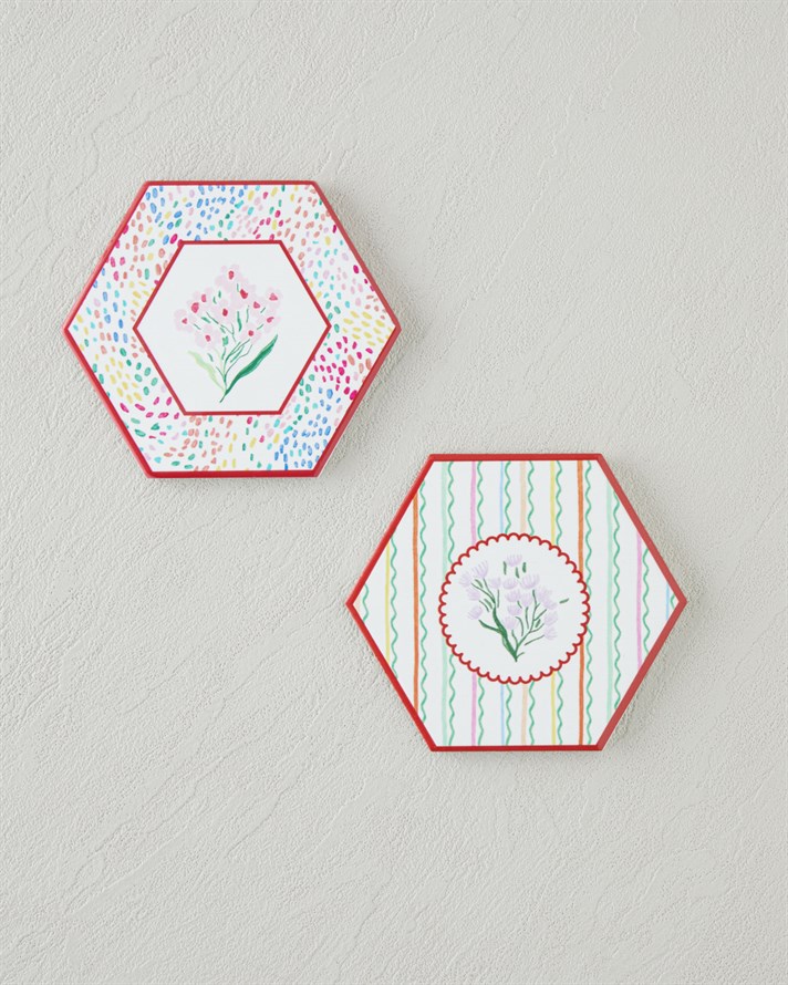 Blossom Frame Seramik Bardak Altlığı 11 cm Renkli