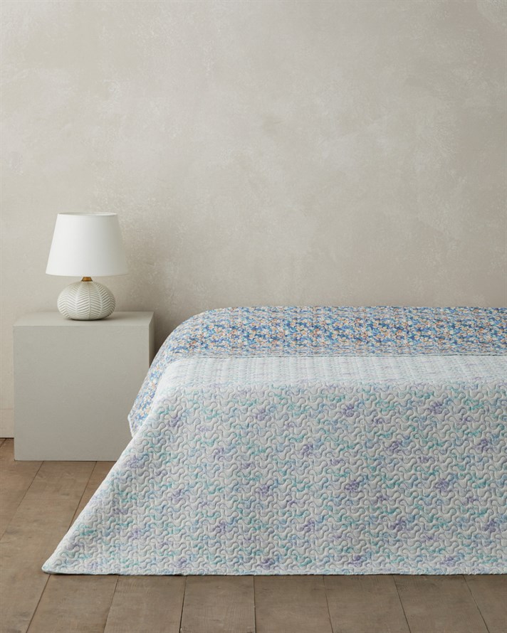 Blossom Haze King Size Çok Amaçlı Örtü 220x240 cm Mor