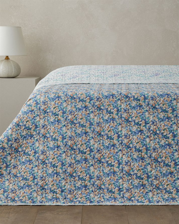 Blossom Haze King Size Çok Amaçlı Örtü 220x240 cm Mor