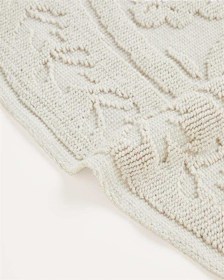 Blossom Pamuklu Bukle Kilim Krem