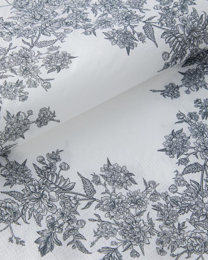 Blossy 20li Kağıt Peçete 33x33 cm Beyaz - Yeşil