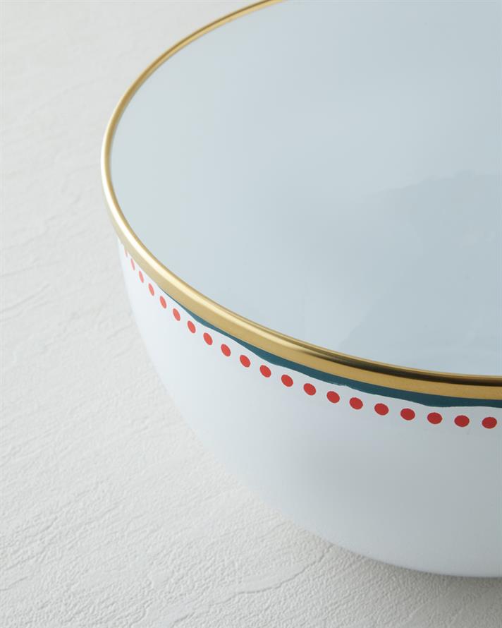 Blue Line Emaye Karıştırma Kabı 4 Lt Lacivert-Kırmızı