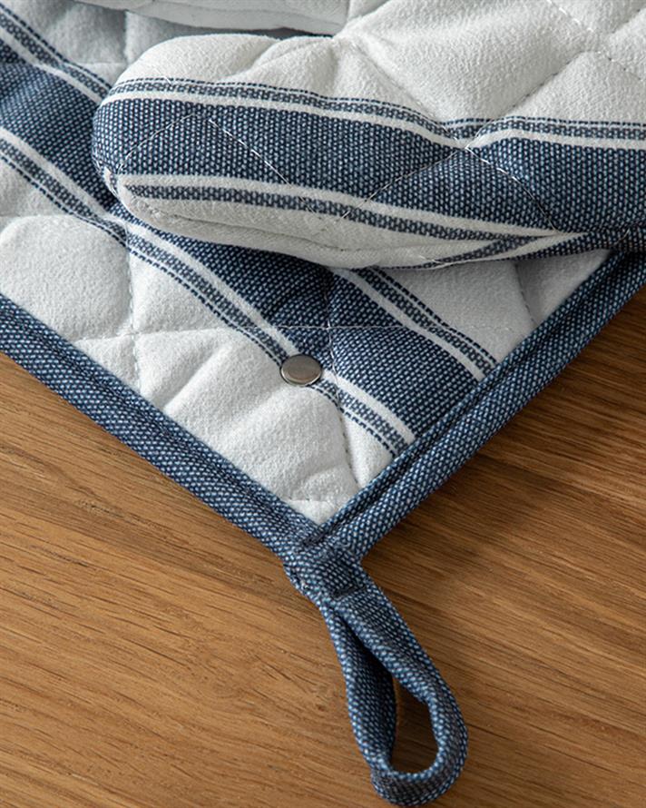 Blue Lines Fırın Eldiveni ve Tutacak Seti Lacivert