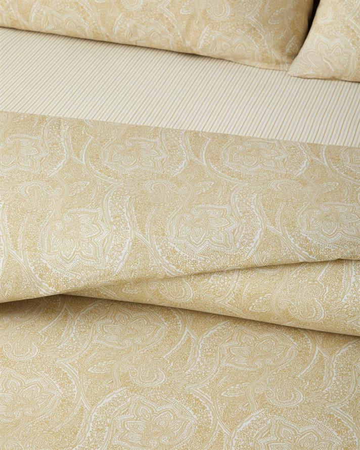 Bohemian Kolay Ütülenir Çift Kişilik Nevresim Takımı 200x220 cm Hardal